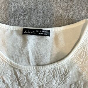 White Floral Women's Top